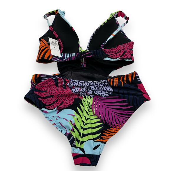 Bar III Multicolor Tropical One Piece Swimsuit - Picture 5 of 9